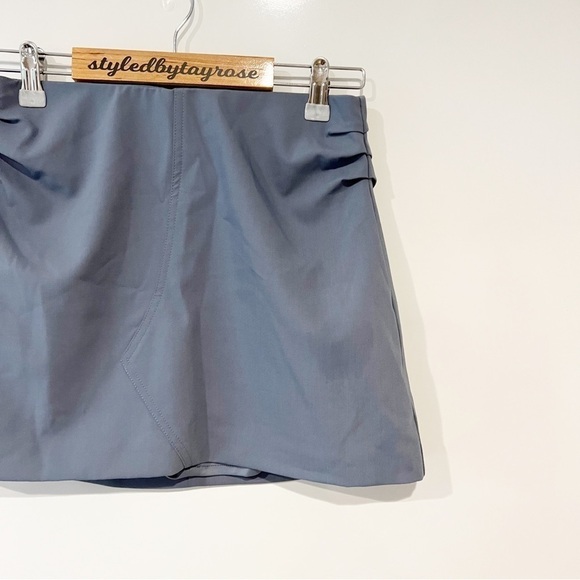 Zara Blue Ruched Mini Skirt - Picture 5 of 13